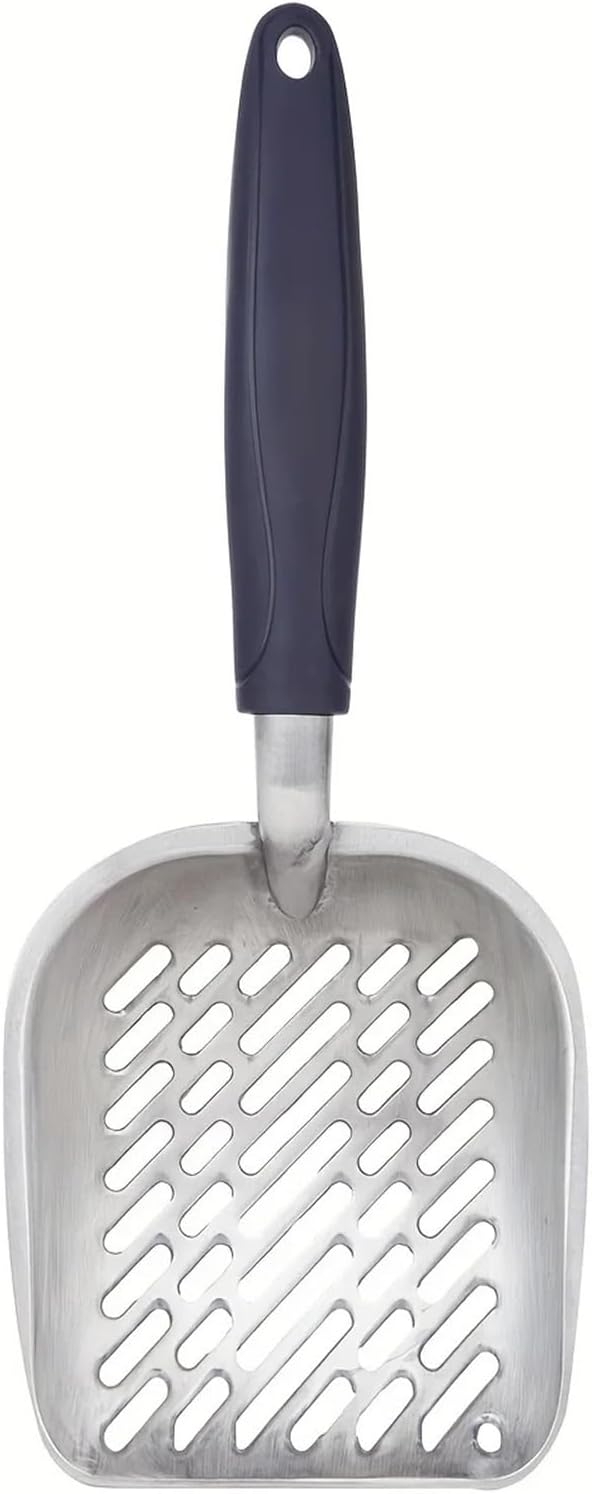 Cat Litter Shovel Pet Cleaning and Picking Tool Metal Long Handled Manure Spoon