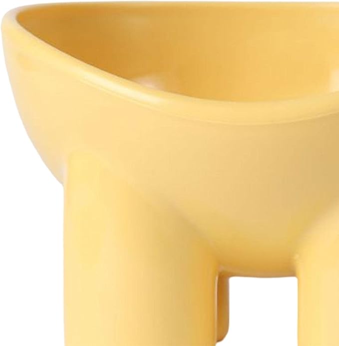 Cat Food Bowl, Cat Bowl, Hassle Food Bowl, Non Bowl for Food and Water, Yellow