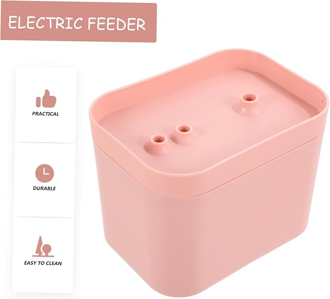 Abaodam Automatic Cat Water Fountain Flower Shape Outlet Mute Circulation Dispenser for Cats and Dogs Lightweight and Portable Pet Water Feeder Pink