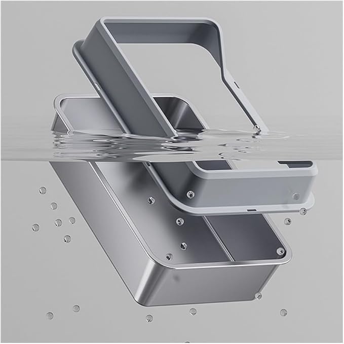 Pet Supplies, Stainless Steel Cat Litter Box for Kittens & Rabbits, Easy Clean Metal Pan(Dark Grey)