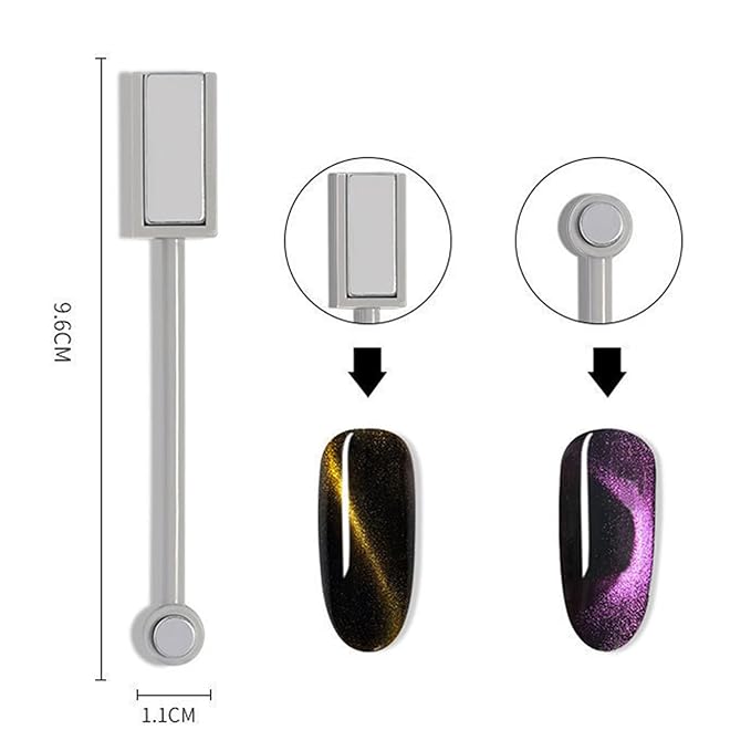 WOKOTO 9Pcs Cat Eye Magnet For Nails Uv Gel Nail Magnets For Gel Polish Magnet Pens Sticks Gradient Designs Tools Nail Art Magnets Pens For Women Nails Magnetic Stick Wands Nail Polish Magnet