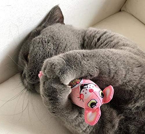 FUZZU Sweet Baby Mice Cat Toy | Cat Toy Catnip | Interactive Cat Toy | Stimulating Cat Toy | Organic Catnip | Pink