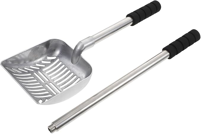 Levemolo Long Handle Cat Litter Scooper Lightweight Cleaning Tool with Detachable Grip for Household Pet Store Use Suitable for Various Cat Litters