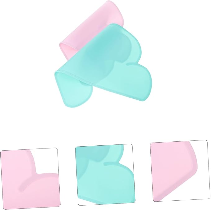 2pcs Dog Food Mat Silicone Pet Placemat Heat Resistant Non-Slip Dog Feeding Pad Cat Feeding Watering Supplies