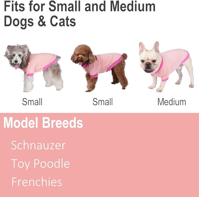 Classic Fleece Dog Sweater – Soft & Warm Stretchy Sweatshirt for Small Dogs & Cats, Cold-Weather Pullover for Everyday Wear (Light Pink, X-Small)