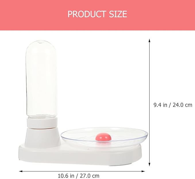Ipetboom Automatic Pet Water Dispenser for Dogs Cats: 420ml Pets Water Fountains, White Waterer with Filter Easy to Fill