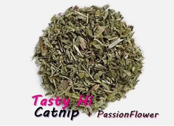 (Free Toy Included) Very Strong Cat Nip - Tasty Hi Catnip with Passion Flower & Silvervine Cat Treat (1.25 oz)