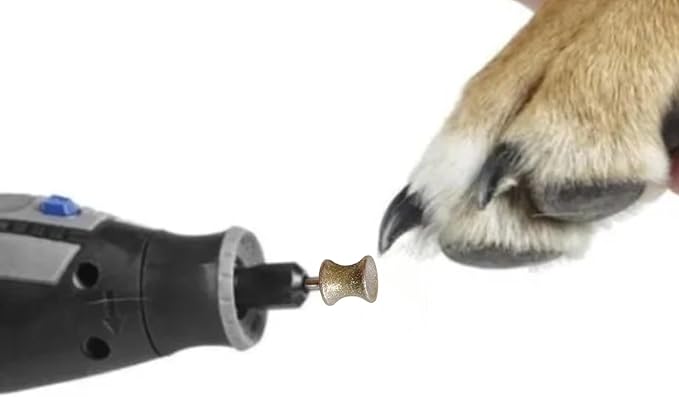 Dog Nail Grinder Replacement Head - Diamond Dog Nail Grinder Bit - Diamond Rotary Nail Grinder Bit - Professional Grooming Painless Trimmer Tools Attachment for Dog Nails