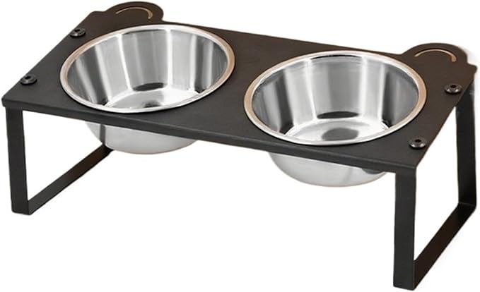 Cat Feeder Elevated Bowls 2 Stainless Steel for Indoor Pet