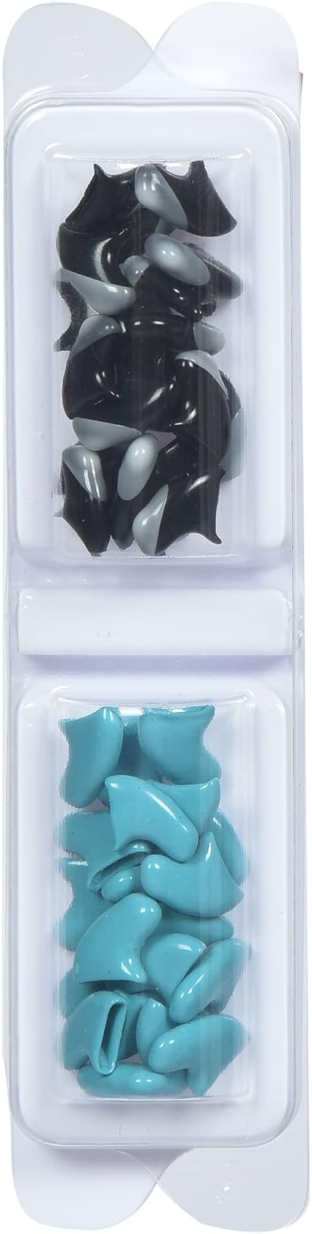 Kitty Caps Nail Caps for Cats, Black with Gray Tips and Baby Blue - Safe, Stylish and Humane Alternative to Declawing, Stops Scratches and Snags, Large 13 lbs or More, 40 Count - 3 Pack
