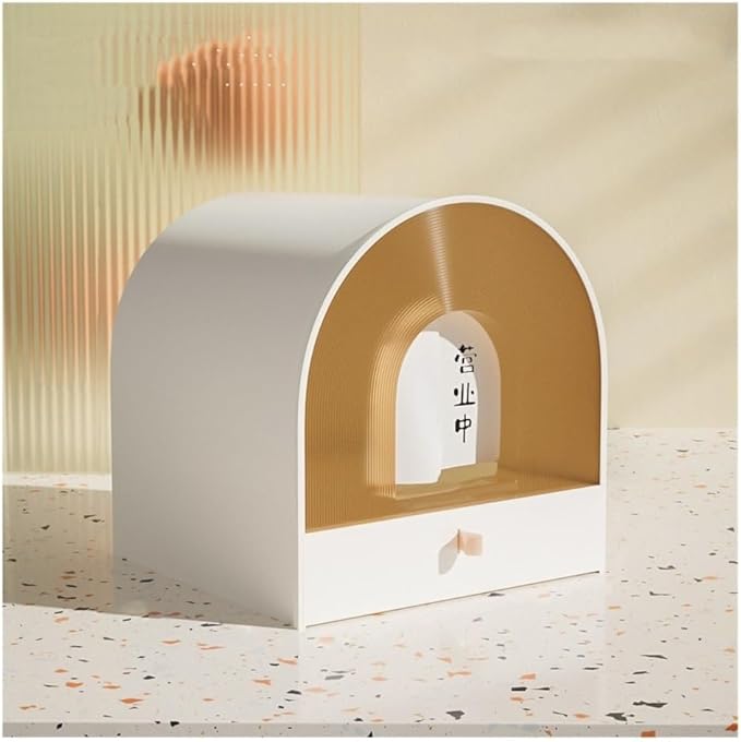 Pet Supplies, Enclosed Cat Litter Box with Hood & Scoop, Large Space Drawer Tray