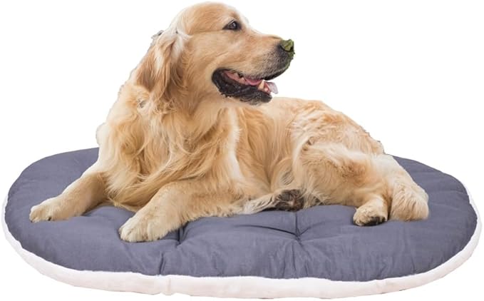 Ferplast Dog Bed Large Dog Cushion Washable Pet Mattress in Cotton with Soft Padding, 100 x 63 cm. Brown