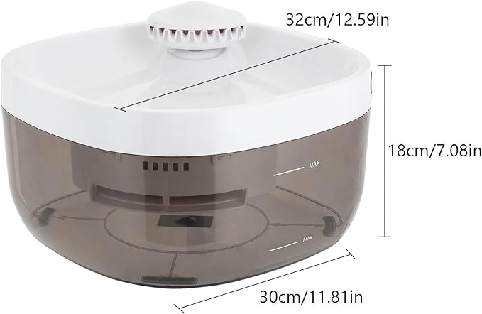 Pet Fountain, 7L/1.85 Gal Automatic Cat Water Fountain, Dog Drinking Dispenser