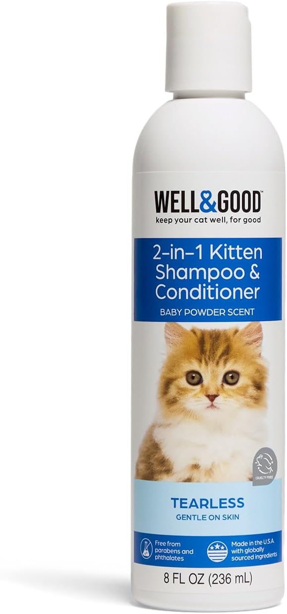 Well & Good 2-in-1 Tearless Kitten Shampoo & Conditioner 8 fl. oz.