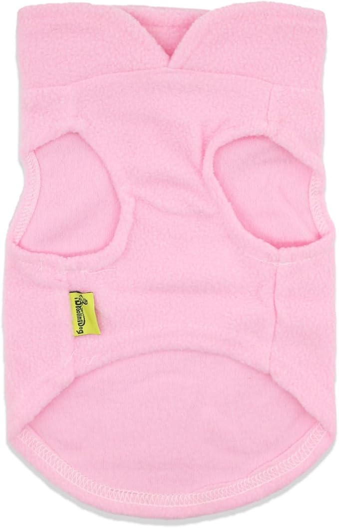 Cat Sweater Fleece Vest Lightweight Cat Clothes for Small Cats Only, Medium, Pink