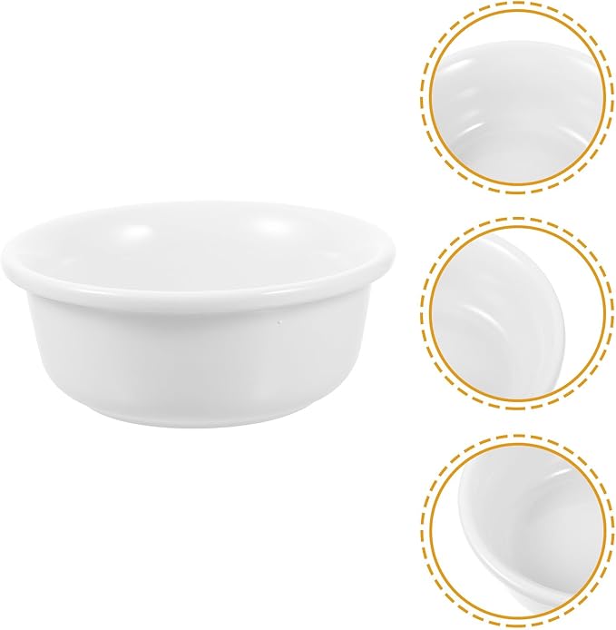Happyyami Ceramic Cat Bowl Reusable Pet Food Dish Rice White Single Bowl Whisker Friendly Cat Feeding Supply for Kittens