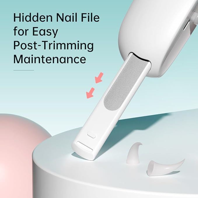 Petgravity Cat Nail Clipper, Adjustable 3-Size Trimming Hole with Hidden Nail File Anti-Splash Claw Trimmer, Safe Nail Clipping Grooming Tool Claw Clipper for Cats Kitten