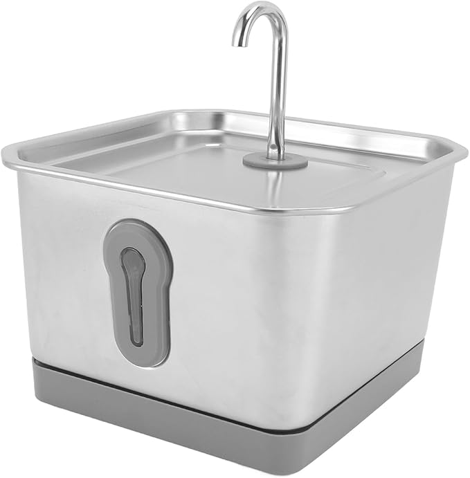 Cat Water Fountain Water Bowl Dispenser, 3.5l Stainless Steel Automatic Water Circulation Pet Water Dispenser with App Alert, Kitty Watering Pet Supplies