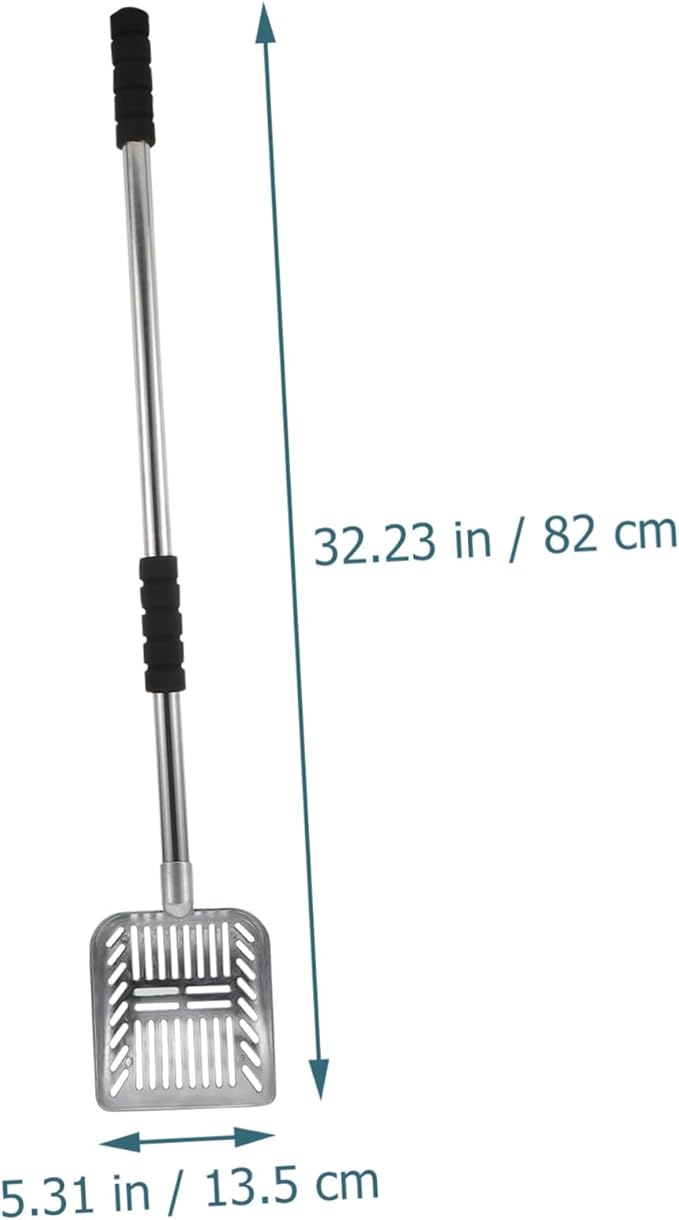 Levemolo Long Handle Cat Litter Scooper Lightweight Cleaning Tool with Detachable Grip for Household Pet Store Use Suitable for Various Cat Litters