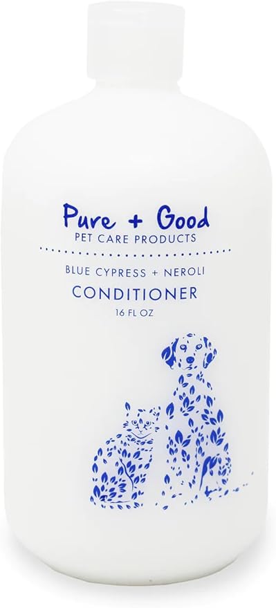 Pure + Good Dog & Cat Conditioner - Moisturizing Pet Conditioner, Made in The USA, Cruelty Free, 16 fl oz (Blue Cypress + Neroli)