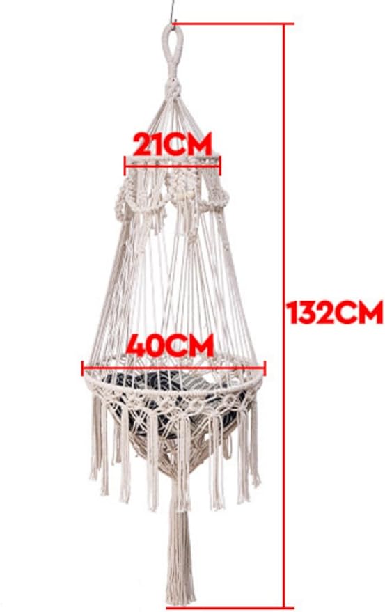 Handmade Cat Hammock Cat Dog Swing Hanging Bed Tassel Design Cat Nest Indoor Elegant Tapestry Decoration Pet Cat House Personality Home (Hammock H)