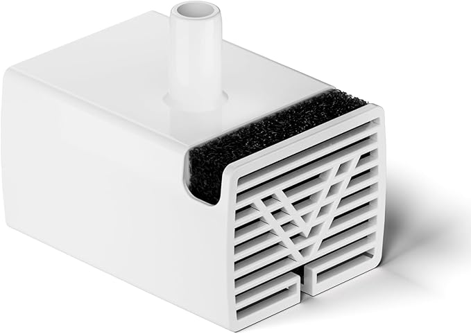 KOOGMOON Cat Water Fountain USB Water Pump: Mini Water Pump for Pet Fountains Indoor Metal Automatic Dispenser Cat Waterer Bowls Dog Submersible Water Quiet Pump 1W 5V 95L/H White