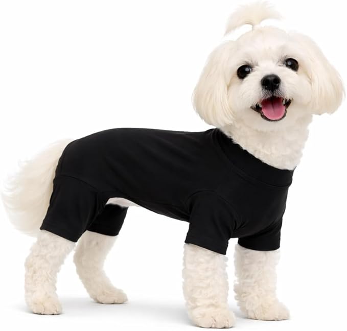 Lovelonglong Dog Full Bodysuit – Stretchy Yoga Fabric 4-Leg Dog Pajamas, Breathable & Lightweight Dog Onesie for Indoor & Outdoor, Shedding Control & Travel Wear