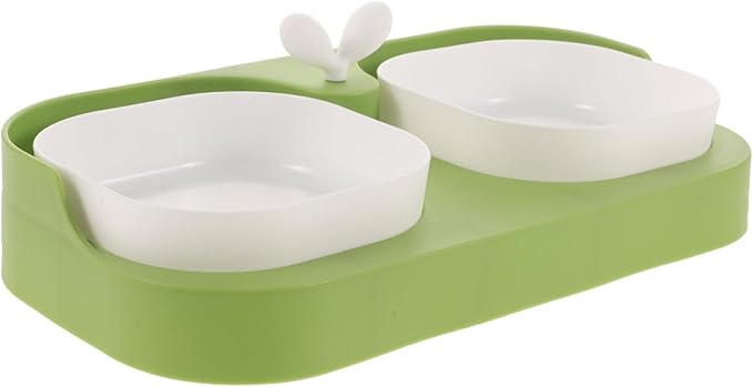 Sosoport Pet Feeding Bowl Nonslip Food Water Bowls for Cats Dogs and Small Pets Moderate Capacity for Daily Use Cute Design White