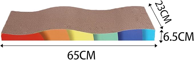 Cat Scratching Board Bed Scratching Pad Corrugated Cardboard Scratcher Nest Scratching for Furniture Protection Playing Training, Wavy Surface