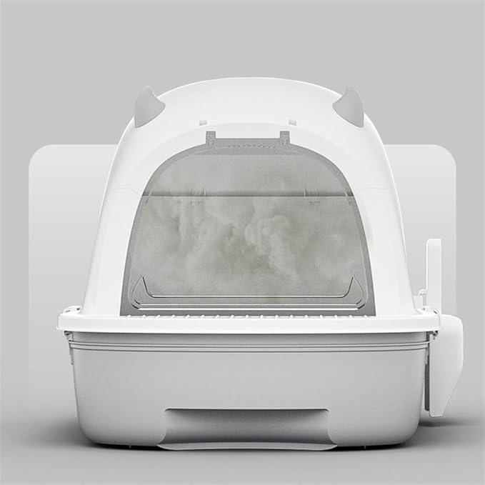 Pet Supplies, Enclosed Cat Litter Box with Drawer, Easy Clean(Green)