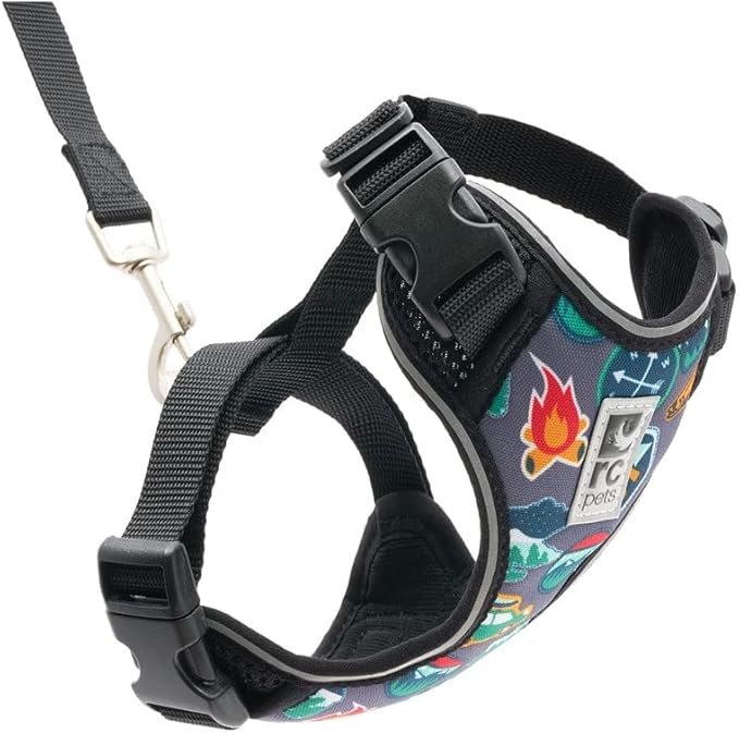 RC Pets Adventure Kitty Cat Harness | Adjustable Airmesh Vest with D-Ring and 6ft Leash for Walking and Travel | Trail Badges, Large