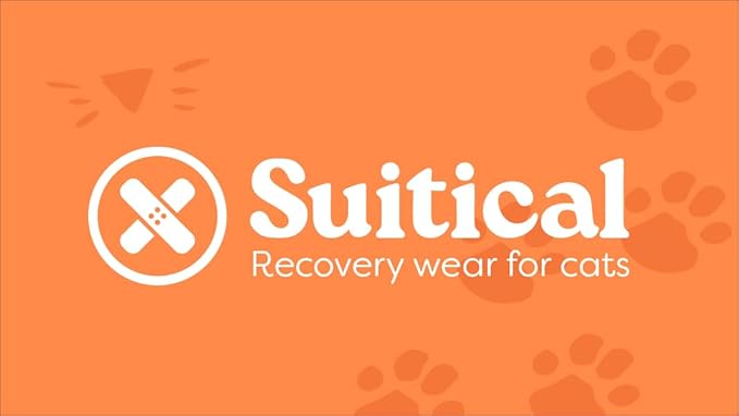 Suitical Cat Recovery Suit for Spay, Neuter, Suture, Incision, & Skin Conditions - Breathable Fabric with Back Opening - 15.7-17.7 Inches Neck to Tail, 18-24 Inches Chest - XS, Tiger Print