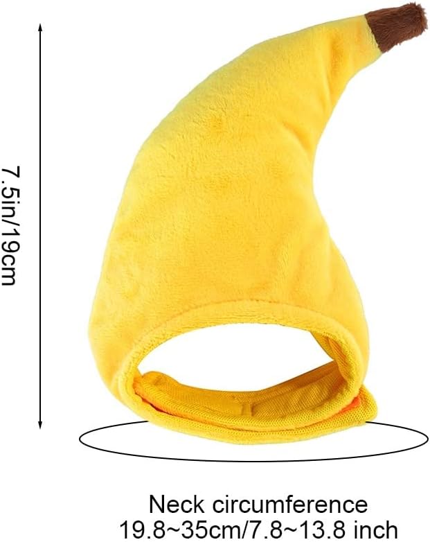 Pet Cute Hat, Cat Adorable Hat Kitten Banana Hat for Cat Kitten Small Puppy Party Costumes Festival Birthday