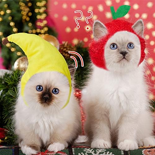 Weewooday 5 Pieces Cat Hats Costume Bunny Hat Outfit with Ears Small Dogs Kitten Puppy Easter Party Costume Accessory Headwear(Kawaii Style)