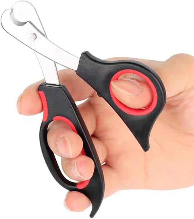 Pet Nail Clippers for Small Animals, Stainless Steel Cat Nail Trimmers with Non-Slip Handle, Safe & Sharp Claw Cutter for Puppies, Cats, Rabbits and Ferrets