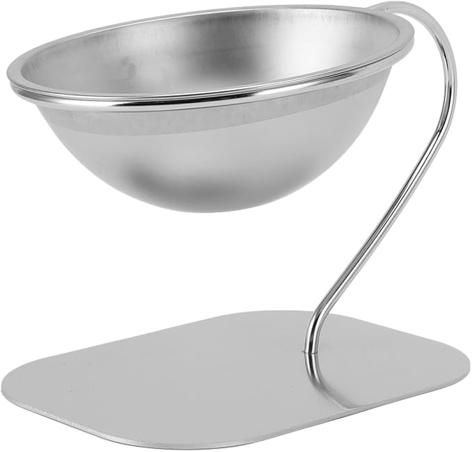Elevated Cat Bowl, Stainless Steel, Large Capacity, Anti Tipping Design, Raised Pet Food Water Bowl, Ergonomic, Non Slip, Durable, Easy to Clean, Suitable for Cats and Small Dogs.
