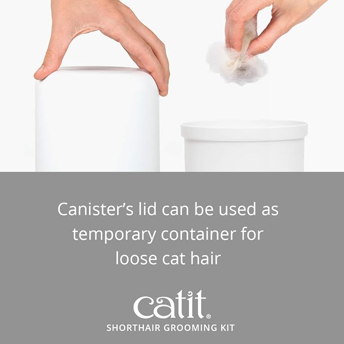 Catit Senses 2.0 Short Hair Cat Grooming Kit,White, 6 Piece Set