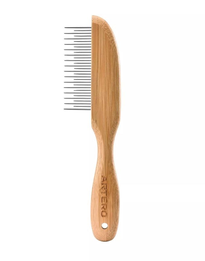 Ergonomic Wood Handle Dog Cat and Pet Grooming Combs Choose Size or Full Set (Double Swivel Pin Comb)