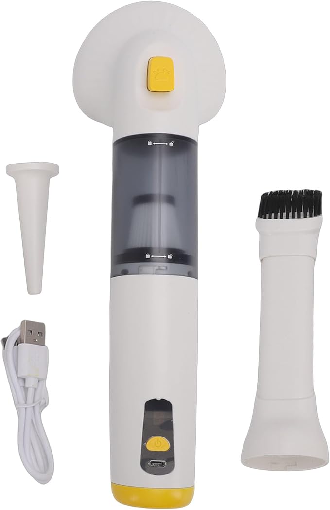 Handheld Pet Grooming Vacuum, High Efficiency Portable Dog Cat Hair Remover with Adhesive Design, for Car Home Sofa Bed Linen