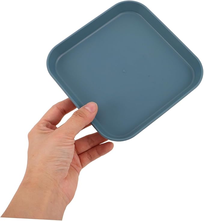 Kisangel 4pcs Multifunctional Pet Food Tray Cat Dog Bowls Shallow Plates for Wet Food Easy-Clean Square Cat Dishes