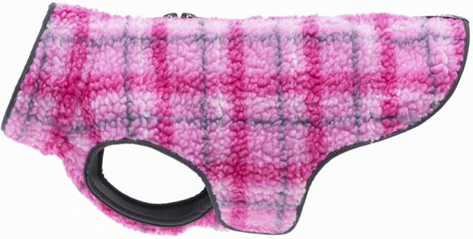 RC Pets Double-Layered, Adjustable Tundra Fleece | 8 Inches, Peony Plaid