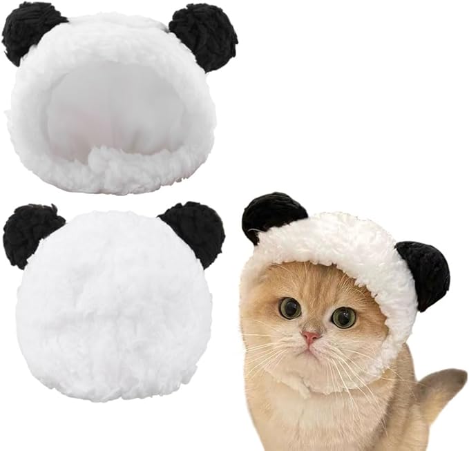 Dog Cat Hats for Small Dogs Cats Adjustable Pet Cap Headwear Pet Head Ear Covers with Dog Ear Muffs Noise Protection Pet Cat Neck Warmer Headband Cats Costumes Headdress Headgear for Grooming Photos