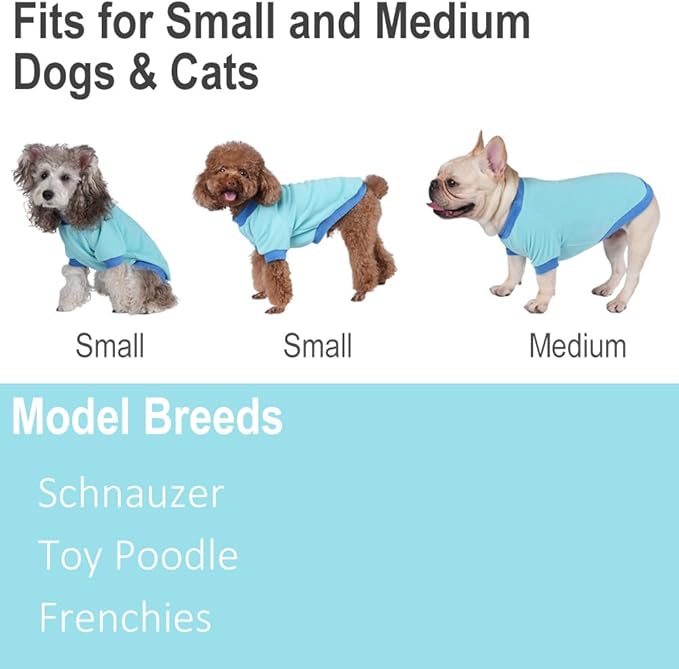 Classic Fleece Dog Sweater – Soft & Warm Stretchy Sweatshirt for Small Dogs & Cats, Cold-Weather Pullover for Everyday Wear (Light Blue, Large/X-Large)