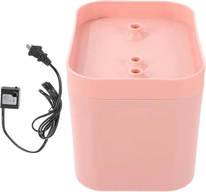 Mipcase Automatic Cat Water Fountain Electric Feeder with Mute Pump Water Dispenser for Cats and Dogs Fun Flower Shape Outlet Portable and Easy to Pink Color