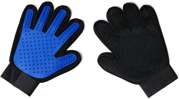Enhanced Pet Grooming Hair Removal Massage Glove - Pair