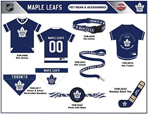 NHL Toronto Maple Leafs Jersey for Dogs & Cats, Small. - Let Your Pet be a Real NHL Fan! (Pack of 2)