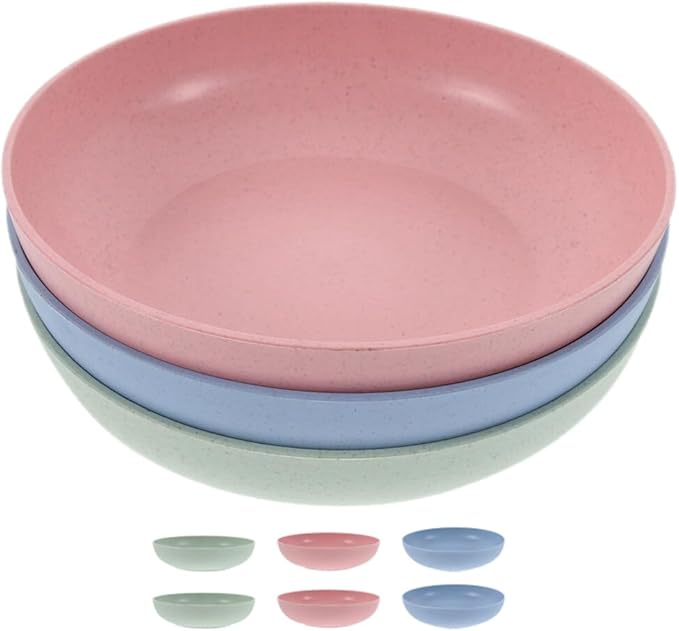 Ipetboom 9pcs Cat Bowls Practical Plastic Feeding Dishes for Cats Kittens Non- Base Easy to Comfortable Mealtime for Indoor Use Mixed Colors