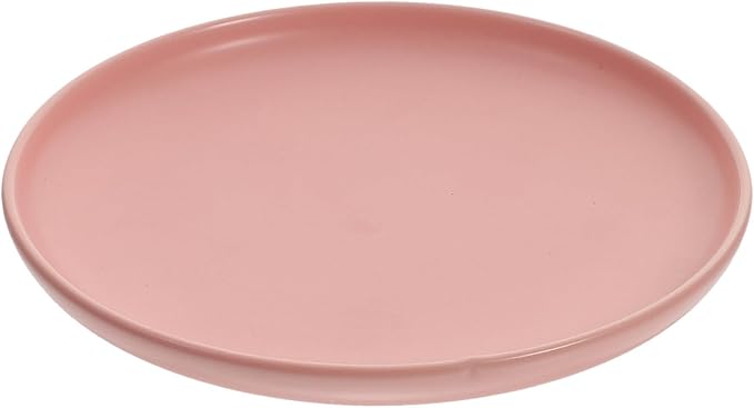 GANAZONO Ceramic Cat Bowl 6-inch Pink Reusable Pet Food Dish Cat Accessory for Indoor Feeding and Watering