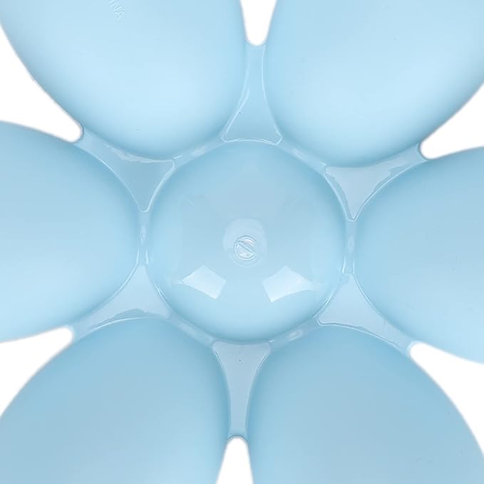 Multipurpose Cat Food Bowl Cat Food Bowl Flower Petals Shaped Cat Water Bowls Non Slip Food‑Grade Flower Petals Shaped 6 Grids Pet Feeding Bowl for Food and Water (Blue)