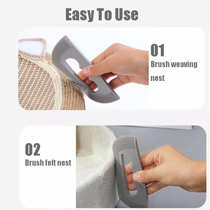 2PCS Mini Pet Hair Remover | Edge and Corner Cleaner, Pet Hair Brush Sheet for Cat Dog Rabbit Kitten Sofa Bed Carpet Rake Rug Fabric Couch Furniture & Car Interiors